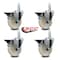Service Caster 4'' Nylon Wheel Swivel 7/8'' Square Stem Caster Set with Brake, 4PK SCC-SQ20S414-NYS-PLB-78-4 - alternate 2